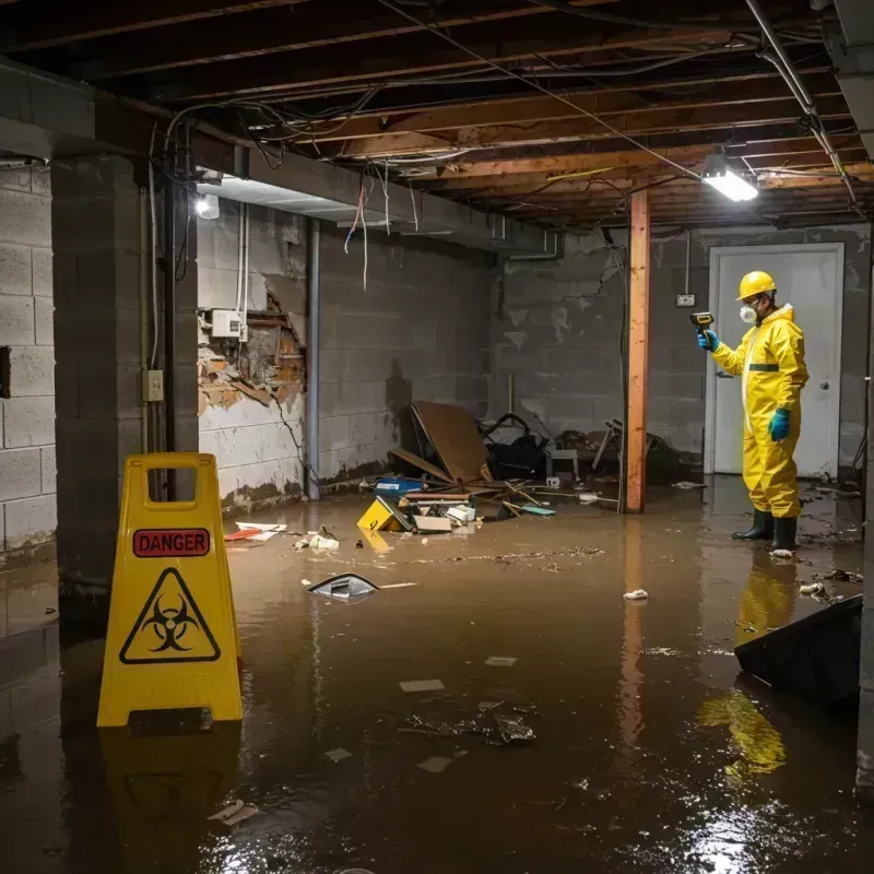 Flooded Basement Electrical Hazard in Leadwood, MO Property